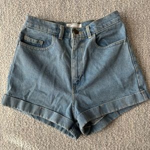 American Apparel - High-Waisted Denim Shorts
